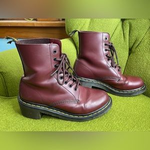 Cherry red Dr. Marten’s boots